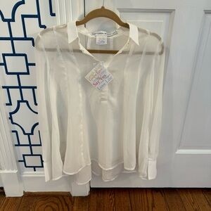 Gretchen Scott White long sleeve button down
